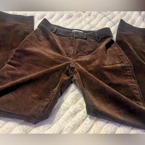 Women's Corduroy Straight Leg Pants in Deep Brown